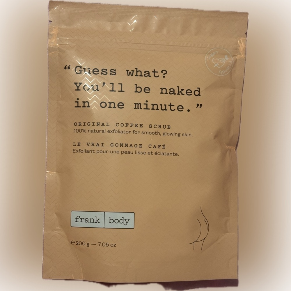 NWT -  Frank Body Natural Coffee Scrub - Tan